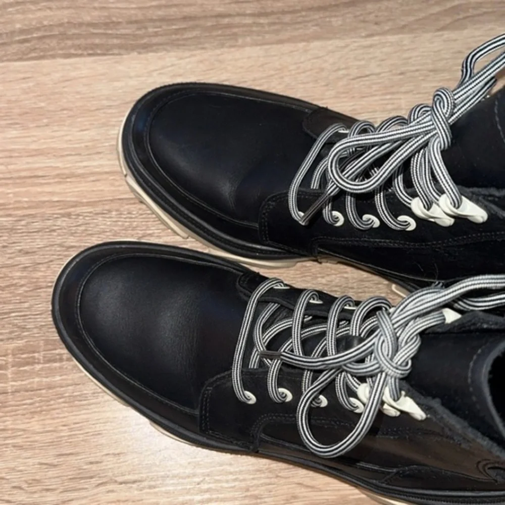 Sorel Brex Black Chalk Lace Up Waterproof Winter Boots Size‎ 6